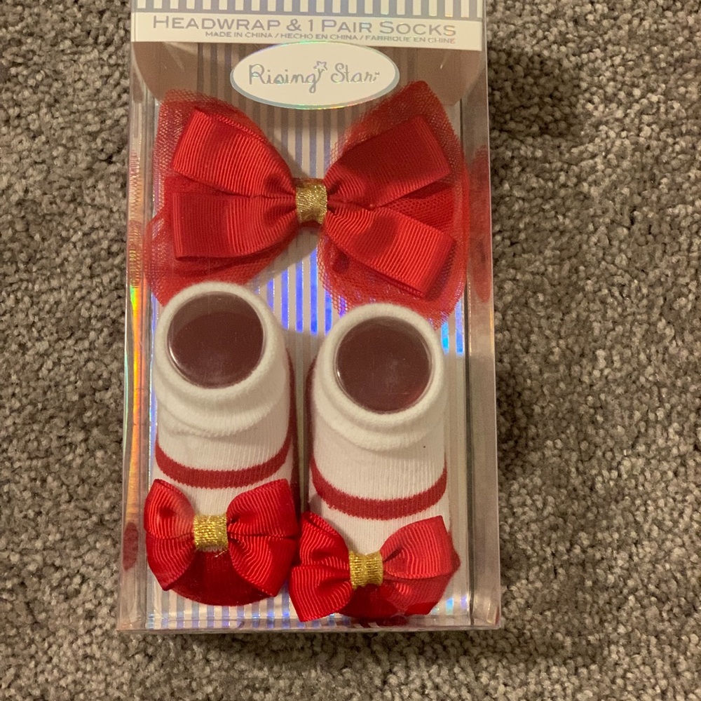 Headband and sock combo infant girl